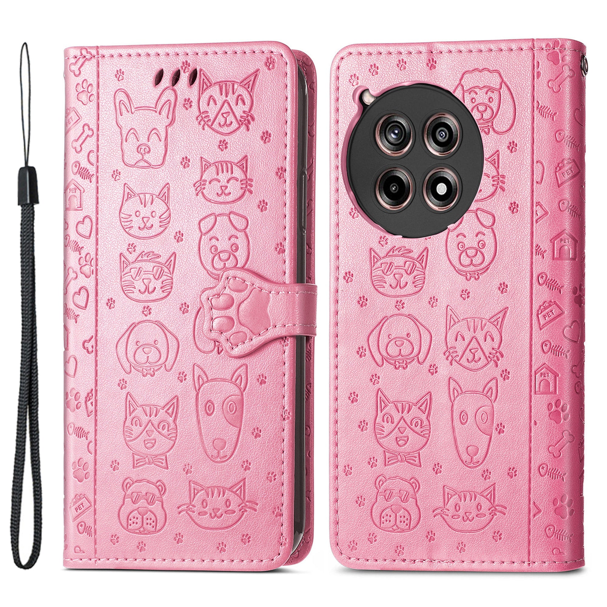 For OnePlus Ace 3 5G / 12R 5G Case PU Leather Cat Dog Pattern Magnetic Flip Phone Cover For OnePlus Ace 3 5G / 12R 5G Case PU Leather Cat Dog Pattern Magnetic Flip Phone Cover